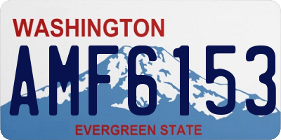 WA license plate AMF6153