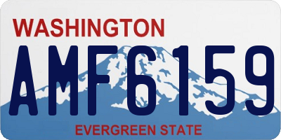 WA license plate AMF6159