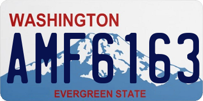 WA license plate AMF6163