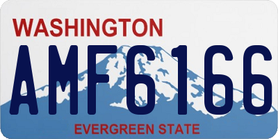 WA license plate AMF6166