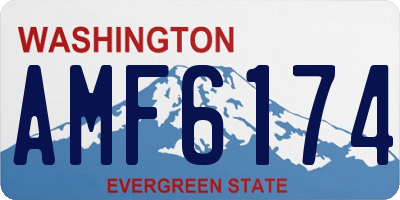 WA license plate AMF6174