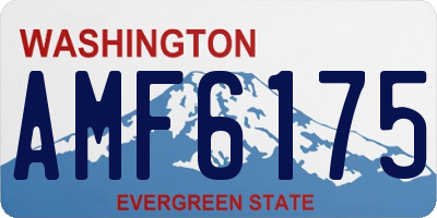 WA license plate AMF6175