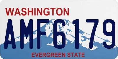 WA license plate AMF6179