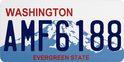 WA license plate AMF6188