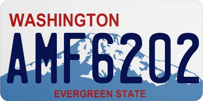 WA license plate AMF6202