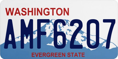 WA license plate AMF6207