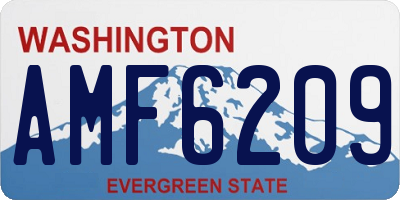 WA license plate AMF6209