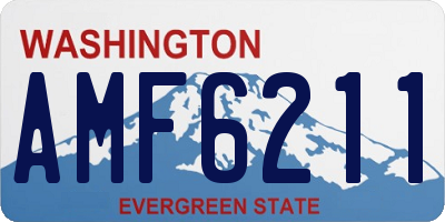 WA license plate AMF6211