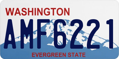 WA license plate AMF6221