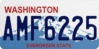 WA license plate AMF6225