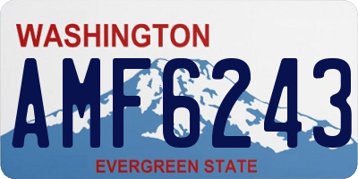 WA license plate AMF6243