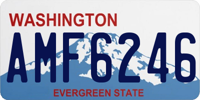 WA license plate AMF6246
