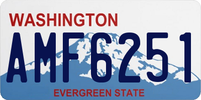 WA license plate AMF6251