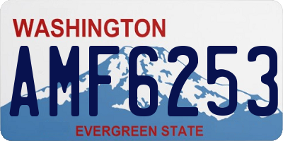 WA license plate AMF6253