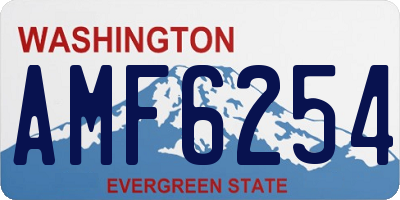 WA license plate AMF6254