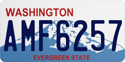 WA license plate AMF6257