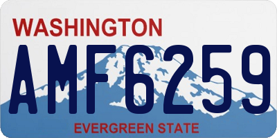 WA license plate AMF6259