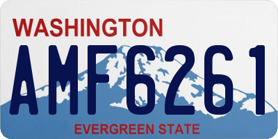 WA license plate AMF6261