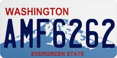 WA license plate AMF6262