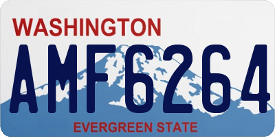 WA license plate AMF6264