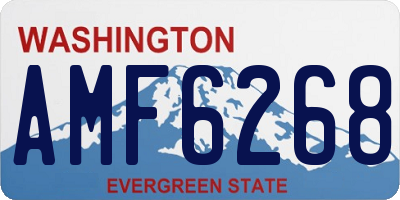 WA license plate AMF6268