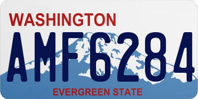 WA license plate AMF6284