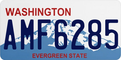 WA license plate AMF6285