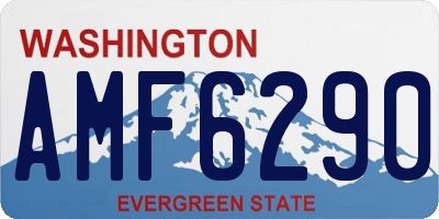 WA license plate AMF6290