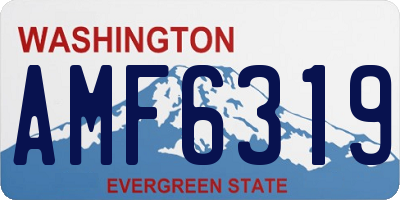 WA license plate AMF6319