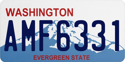 WA license plate AMF6331