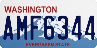 WA license plate AMF6344