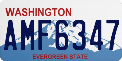 WA license plate AMF6347