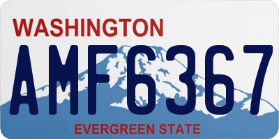 WA license plate AMF6367