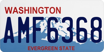WA license plate AMF6368