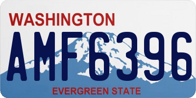 WA license plate AMF6396