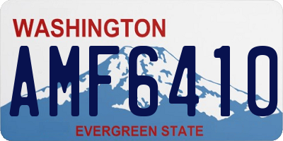 WA license plate AMF6410