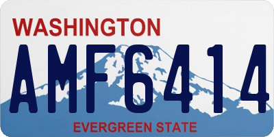 WA license plate AMF6414