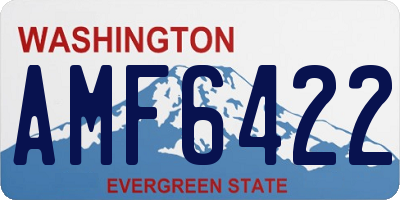 WA license plate AMF6422