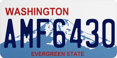 WA license plate AMF6430