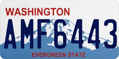 WA license plate AMF6443