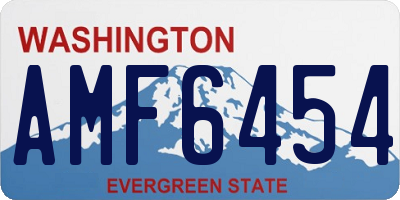 WA license plate AMF6454