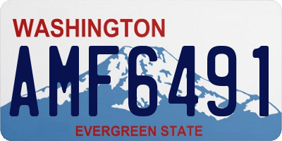 WA license plate AMF6491