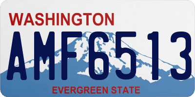 WA license plate AMF6513