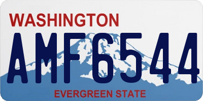 WA license plate AMF6544