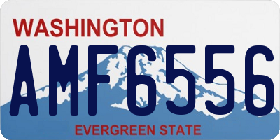 WA license plate AMF6556