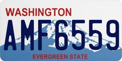 WA license plate AMF6559