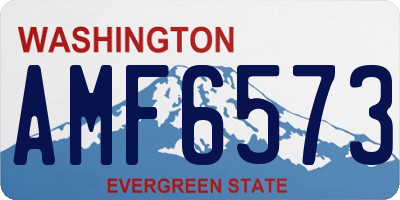 WA license plate AMF6573