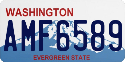 WA license plate AMF6589