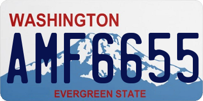 WA license plate AMF6655