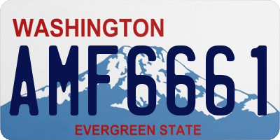 WA license plate AMF6661